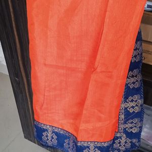 Georgett Plain Saree With  Border