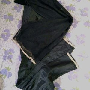 One Tym Used Black Anarkali Suit Set