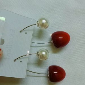 Cherry Earrings & Stone Studs