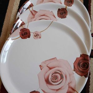 🆕 Set Of 3 Melamine Plates