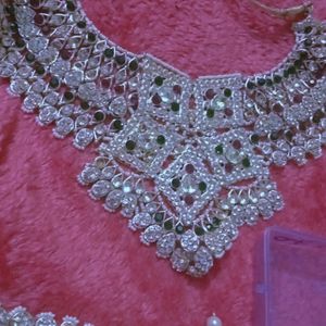 Heavy Jwellery Set#partywearnecklace #mangtika Set #bridal Jwellery