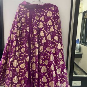 Goilden Foil Print Lehenga