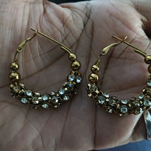 Oxidised Golden Earrings