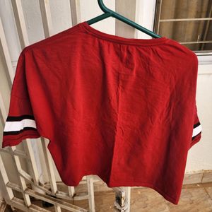 Kook N Keech Red Crop Top- Size XL