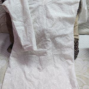 White Chikankari Kurta