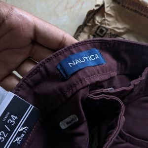 Nautica Smart Trousers Maroon New (W32-34)