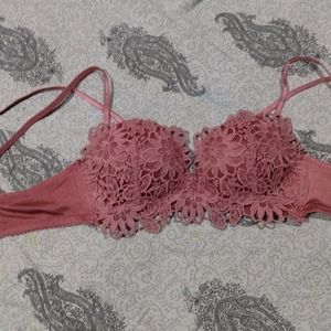 3D Flower Printed Full Coverage Padded Bra