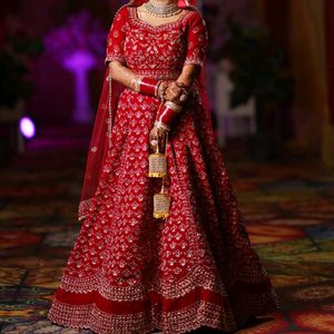 Bridal Lengha Red Colour