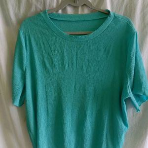 imported beachy blue boxy top (women)