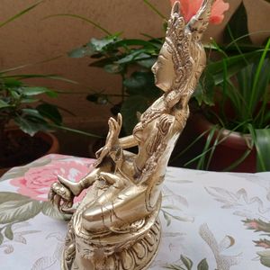 Brass Statue Tara - 1.5 Kgs, 8 Inches Tall