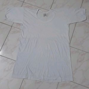 New Pure White T-shirt For Men XXL
