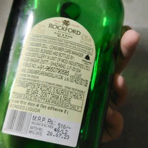 Empty  The Rockford  Whisky Bottle