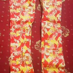 Floral Design Pants For Girls