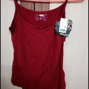 Maroon Sleeveless Top