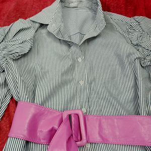 Shirt Dress With Belt