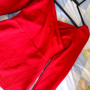 Women's Red Slim Top