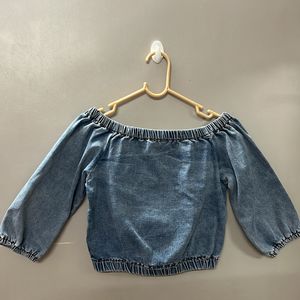 A gorgeous denim off shoulder top