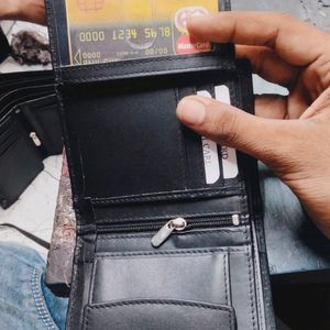 Genuine Leathr Black  Mens Wallet