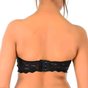 Net Bra With Transparent Strip And Removable Pad