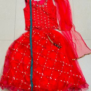 Pink Heavy Lehenga For Girls Upto 6 8 Year Old