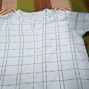 White Printed Kurta