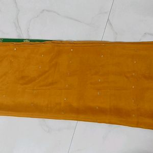 Yellow Green Mysore Crepe Silk