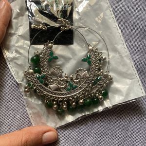 5 Green Earrings Set