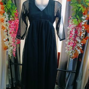 Black Aliya Cut Dress