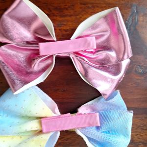 Bows Hairclip And Pouch COMBO