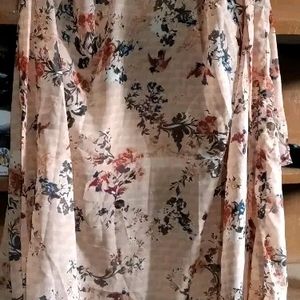 Long Georgette Floral Shrug