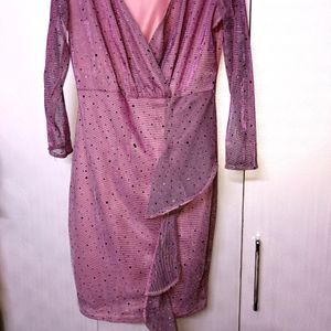 Pink Glittery Party Wear