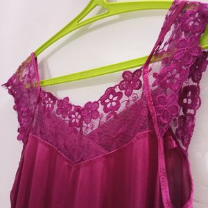 Lace Nighty With Robe For Women