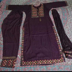 PURPLE KURTA SET