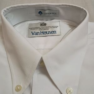 Van Heusen White Regular Fit Solid Shirt (New)