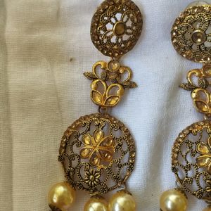 Dangling Gold Ethnic Earring