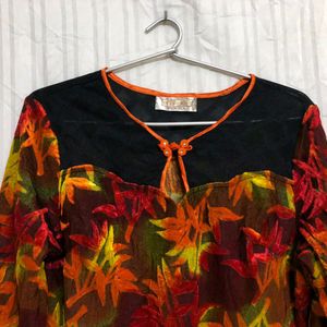 Multi Floral Printed Top