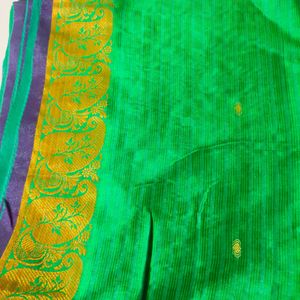 Elegant Green Polysilk Saree - Limited Offer!