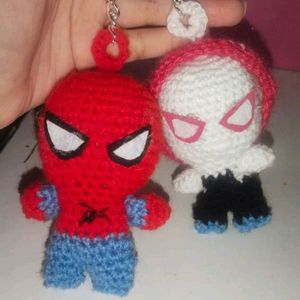 Crochet Spiderman Keychain!!