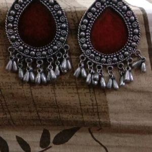 Ruby Pan Style Earing