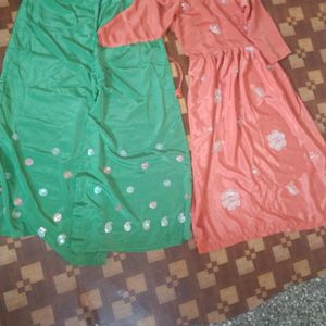 Kurti And Plazo Set With Beautiful Dupatta