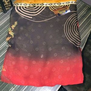 New Sealed Saree Black Nd Red No Coins Unused Ne