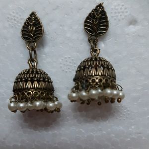 Golden Oxidized Earrings