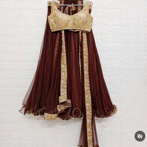 Brown Lehenga Choli Set