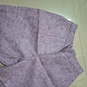 Lilac Cotton Pants