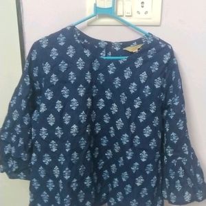 Free Gift Available❤❤Navy Blue Short Kurti