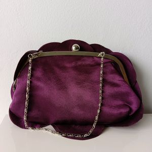 Pretty Imported Purple Rose Clutch