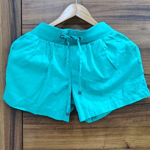 Sea Green Casual Shorts