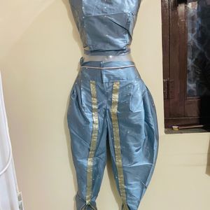 Designer Dhoti With Crop Top