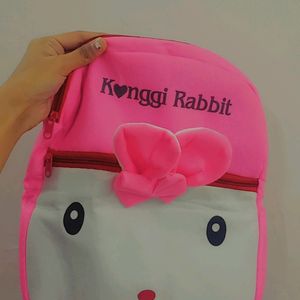 Baby Pink Cute Rabbit Bag Pack For Kids