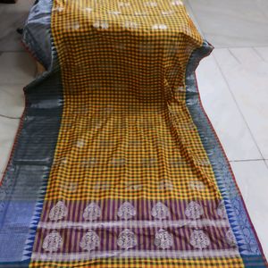 Banarasi Silk Multicolour Box Design Saree